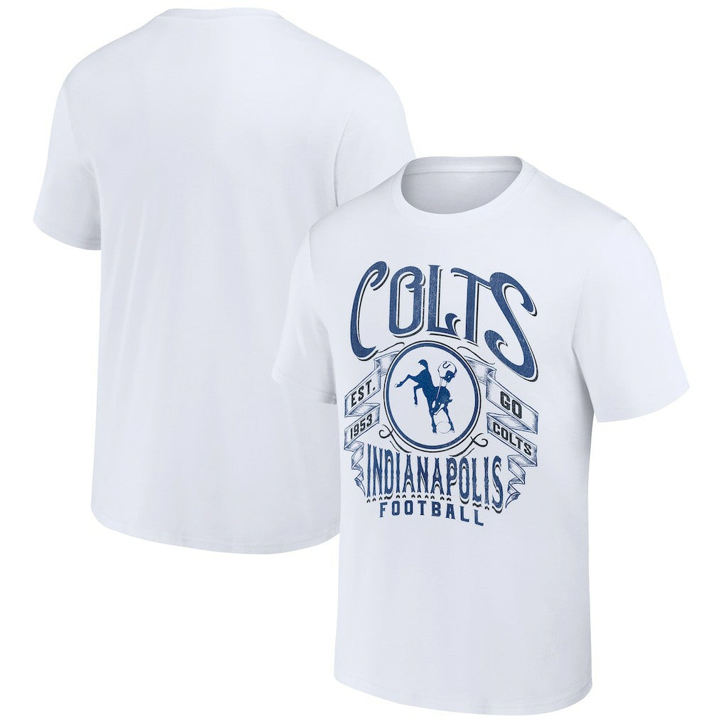 Indianapolis Colts NFL x Darius Rucker Collection Vintage Football T-Shirt White - Fanatics