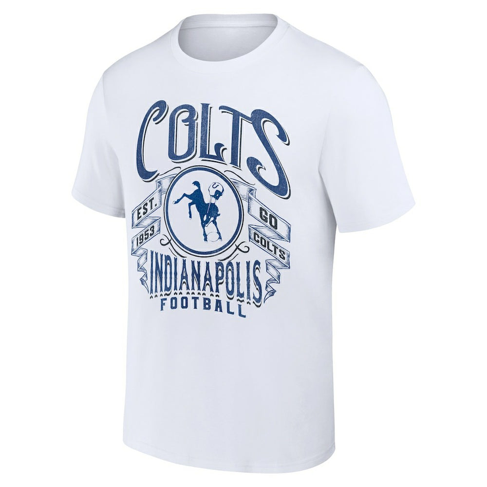 Indianapolis Colts NFL x Darius Rucker Collection Vintage Football T-Shirt White - Fanatics