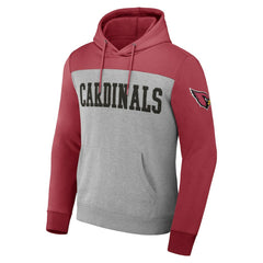 Arizona Cardinals NFL x Darius Rucker Collection Color Blocked Pullover Hoodie Heather Gray - Fanatics