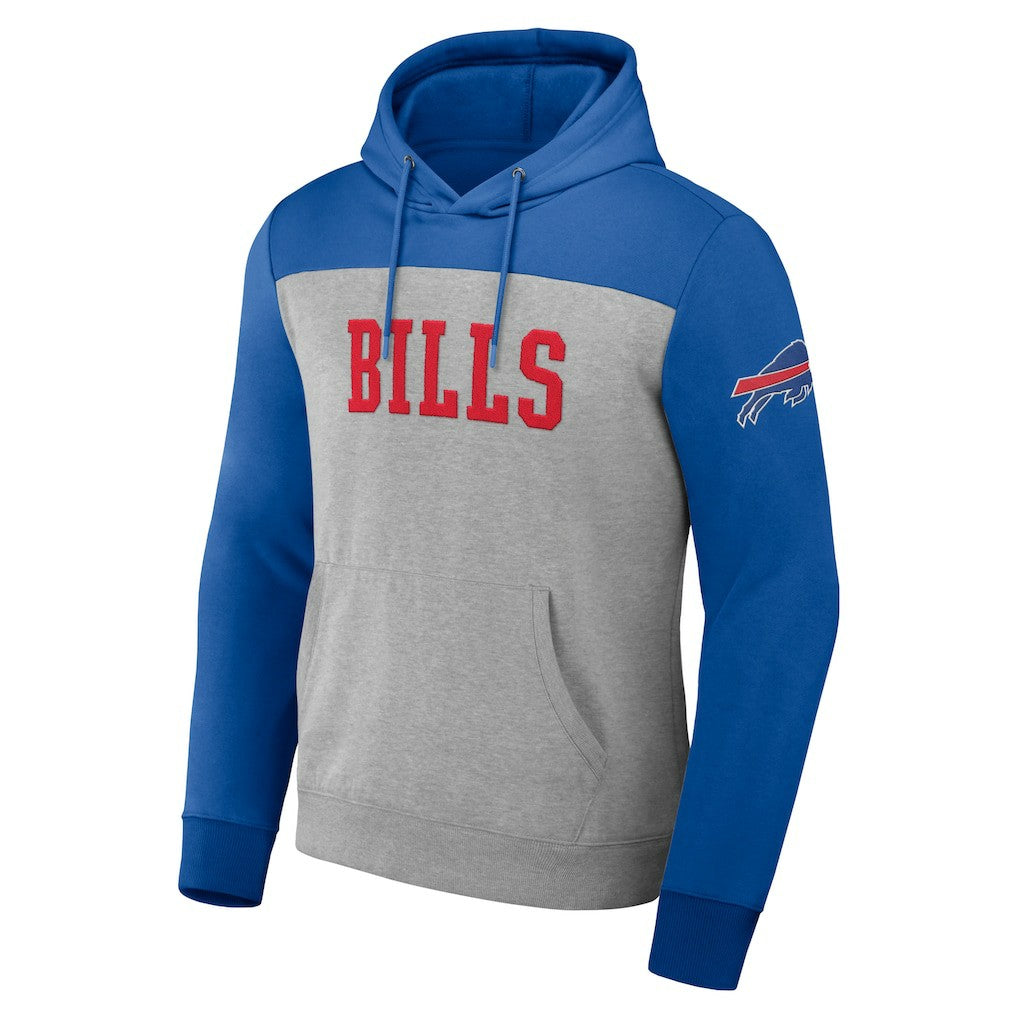Buffalo Bills NFL x Darius Rucker Collection Color Blocked Pullover Hoodie Heather Gray - Fanatics