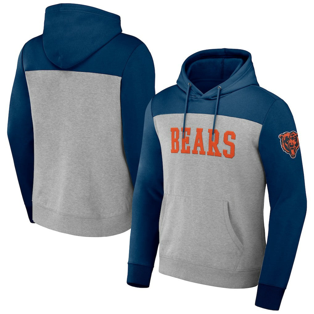 Chicago Bears NFL x Darius Rucker Collection Color Blocked Pullover Hoodie Heather Gray - Fanatics