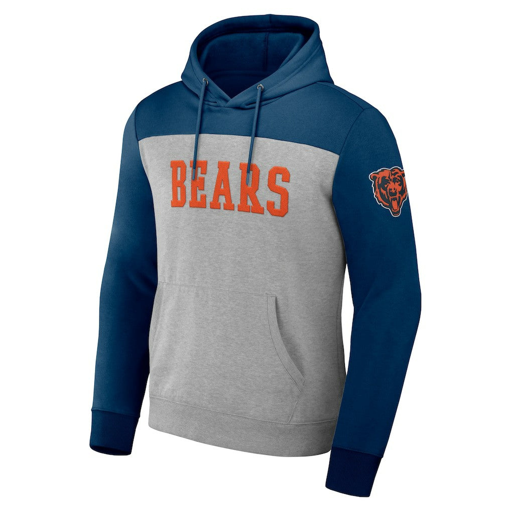 Chicago Bears NFL x Darius Rucker Collection Color Blocked Pullover Hoodie Heather Gray - Fanatics