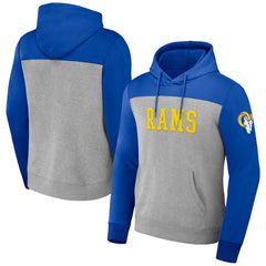Los Angeles Rams NFL x Darius Rucker Collection Color Blocked Pullover Hoodie Heather Gray - Fanatics