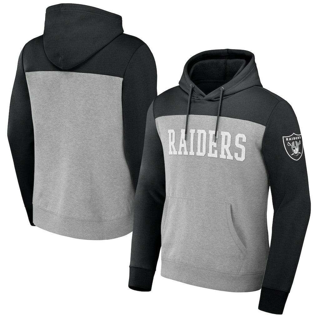 Las Vegas Raiders NFL x Darius Rucker Collection Color Blocked Pullover Hoodie Heather Gray - Fanatics