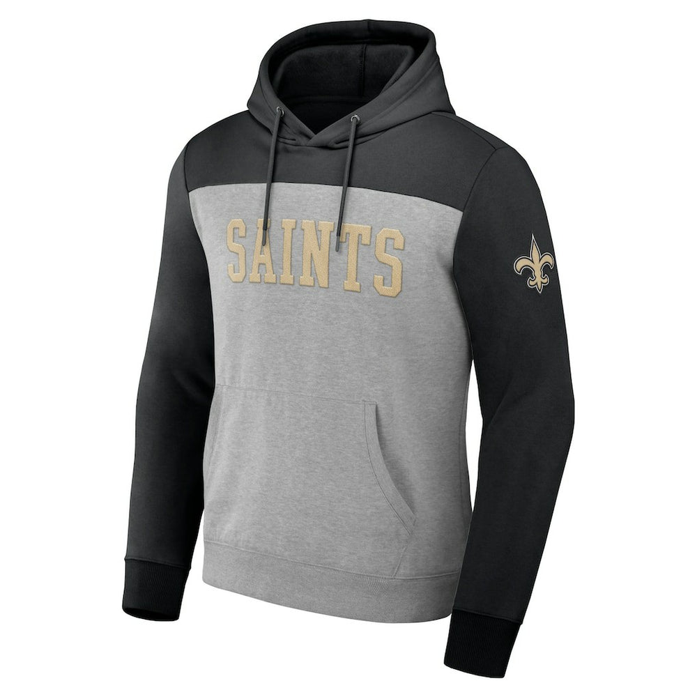 New Orleans Saints NFL x Darius Rucker Collection Color Blocked Pullover Hoodie Heather Gray - Fanatics