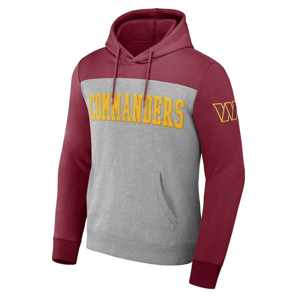 Washington Commanders NFL x Darius Rucker Collection Color Blocked Pullover Hoodie Heather Gray - Fanatics