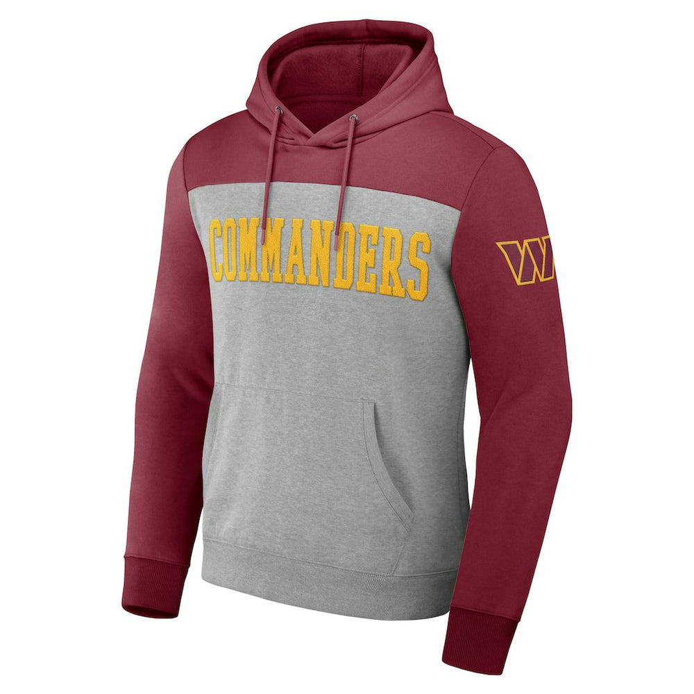 Washington Commanders NFL x Darius Rucker Collection Color Blocked Pullover Hoodie Heather Gray - Fanatics