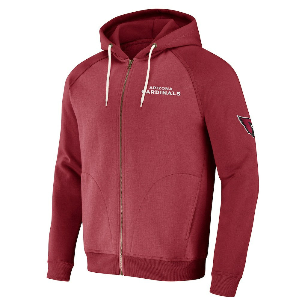 Arizona Cardinals NFL x Darius Rucker Collection Raglan Full-Zip Hoodie Cardinal - Fanatics