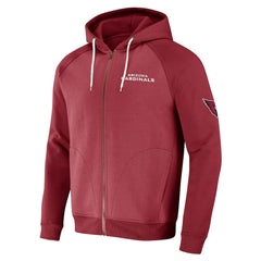 Arizona Cardinals NFL x Darius Rucker Collection Raglan Full-Zip Hoodie Cardinal - Fanatics