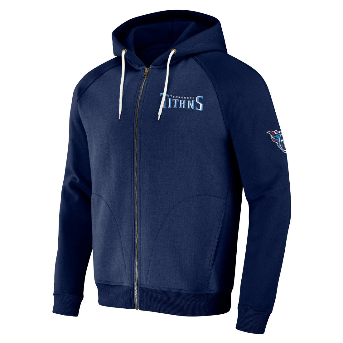 Tennessee Titans NFL x Darius Rucker Collection Raglan Full-Zip Hoodie Navy - Fanatics