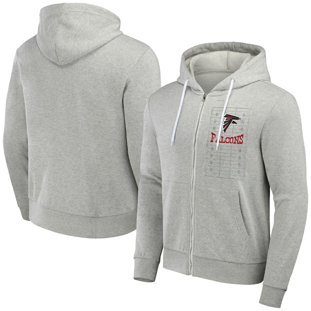 Atlanta Falcons NFL x Darius Rucker Collection Domestic Full-Zip Hoodie Heather Gray - Fanatics