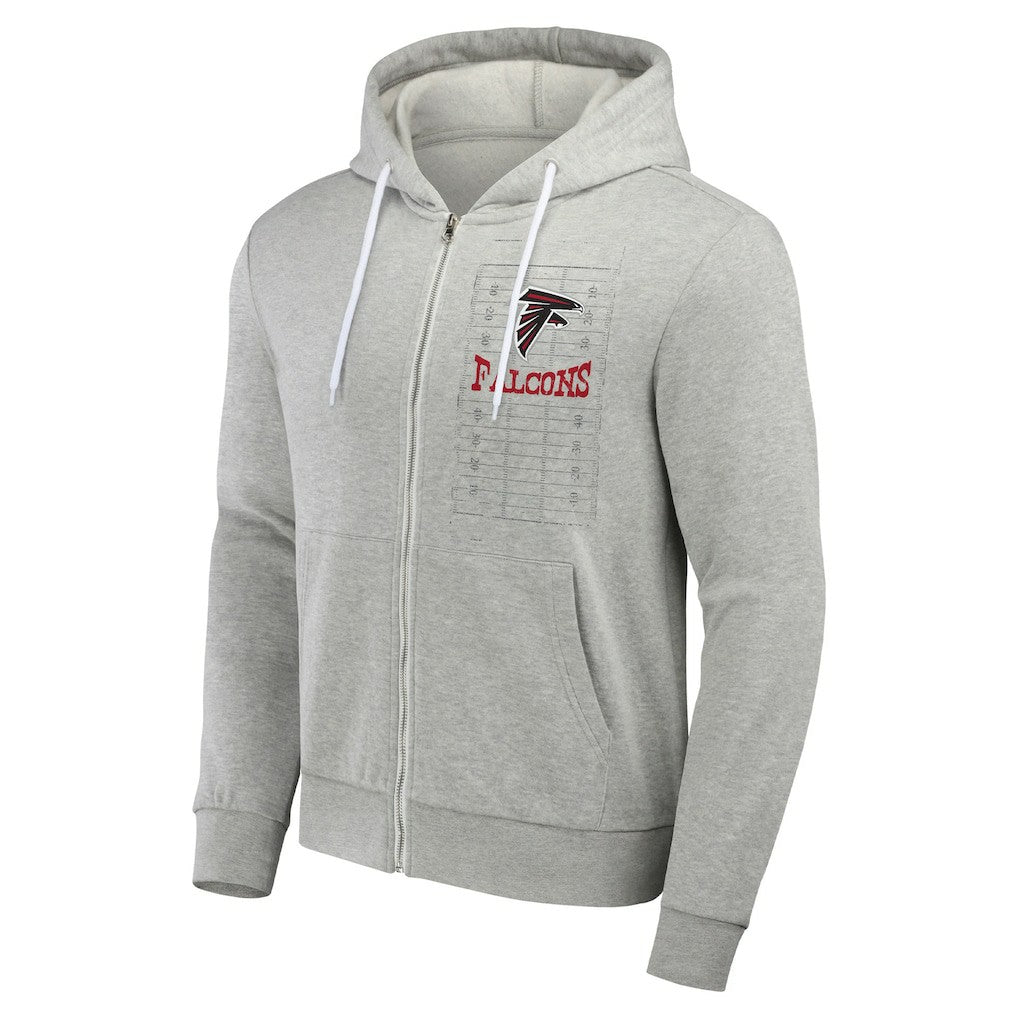 Atlanta Falcons NFL x Darius Rucker Collection Domestic Full-Zip Hoodie Heather Gray - Fanatics