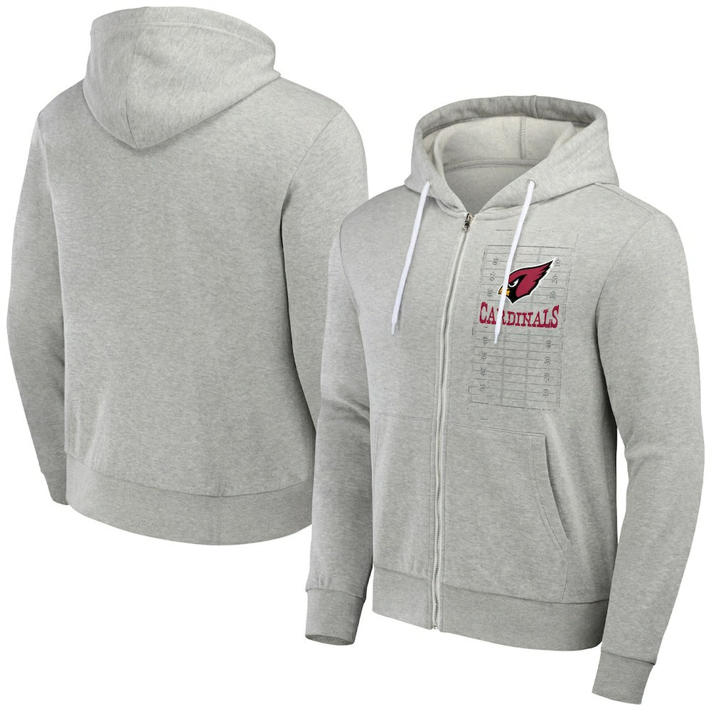 Arizona Cardinals NFL x Darius Rucker Collection Domestic Full-Zip Hoodie Heather Gray - Fanatics
