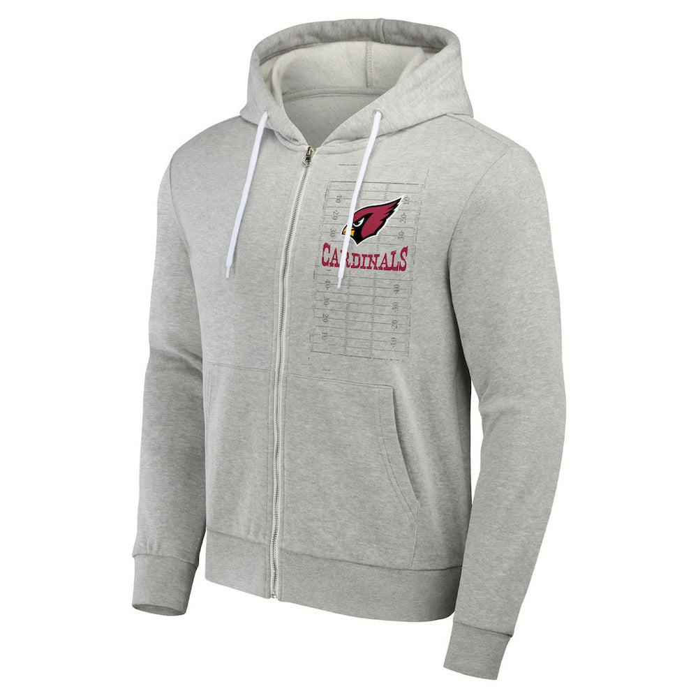 Arizona Cardinals NFL x Darius Rucker Collection Domestic Full-Zip Hoodie Heather Gray - Fanatics