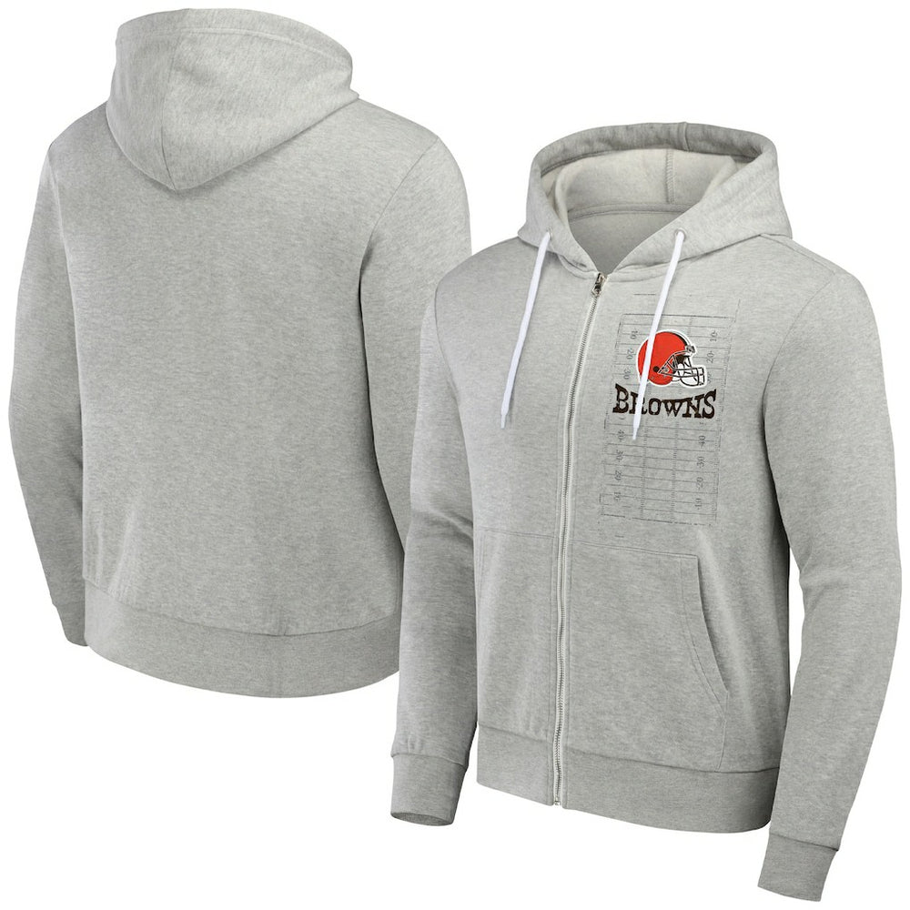 Cleveland Browns NFL x Darius Rucker Collection Domestic Full-Zip Hoodie Heather Gray - Fanatics