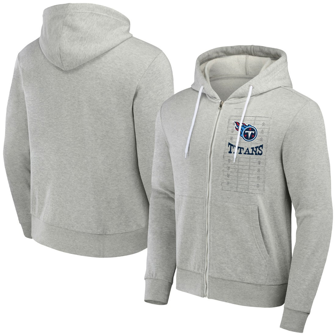 Tennessee Titans NFL x Darius Rucker Collection Domestic Full-Zip Hoodie Heather Gray - Fanatics
