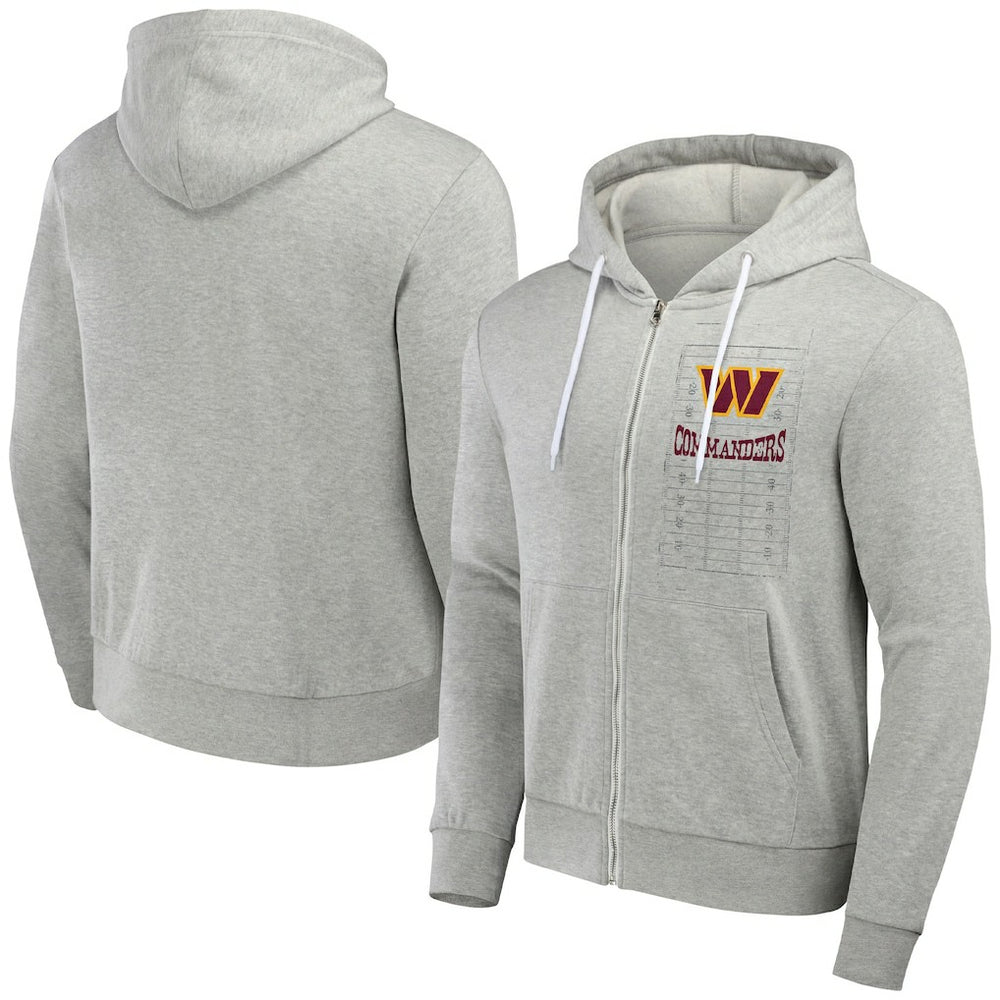 Washington Commanders NFL x Darius Rucker Collection Domestic Full-Zip Hoodie Heather Gray - Fanatics