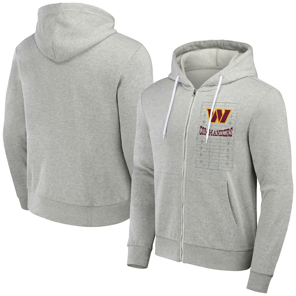 Washington Commanders NFL x Darius Rucker Collection Domestic Full-Zip Hoodie Heather Gray - Fanatics