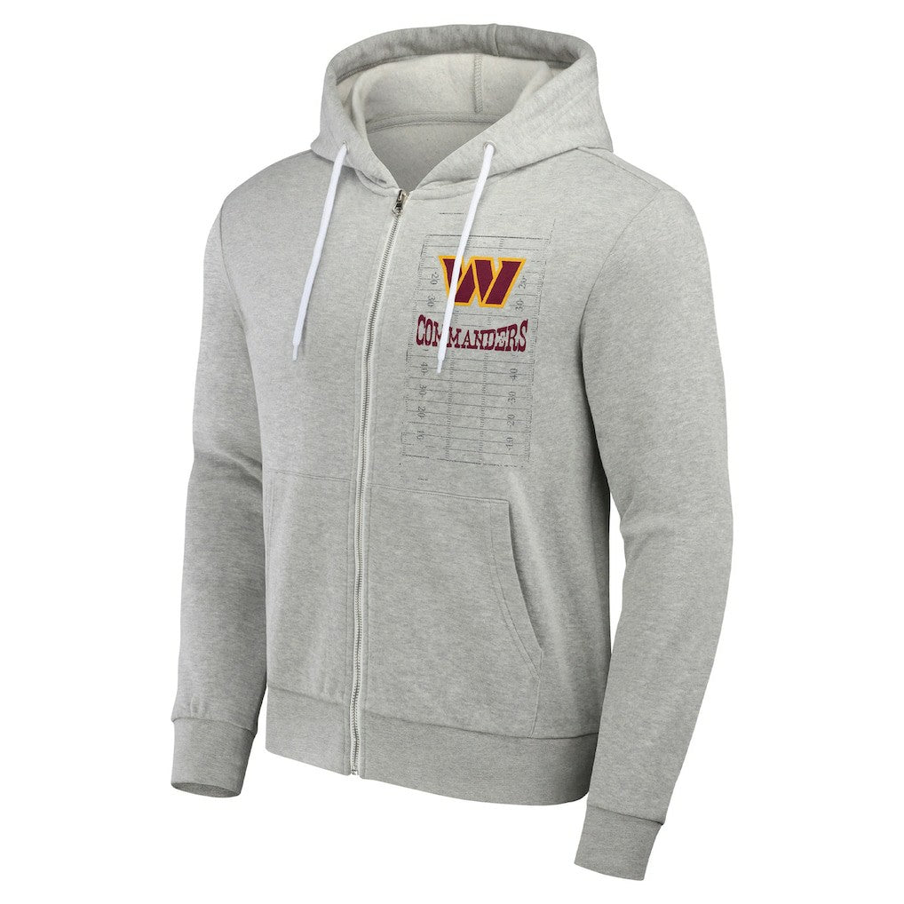 Washington Commanders NFL x Darius Rucker Collection Domestic Full-Zip Hoodie Heather Gray - Fanatics