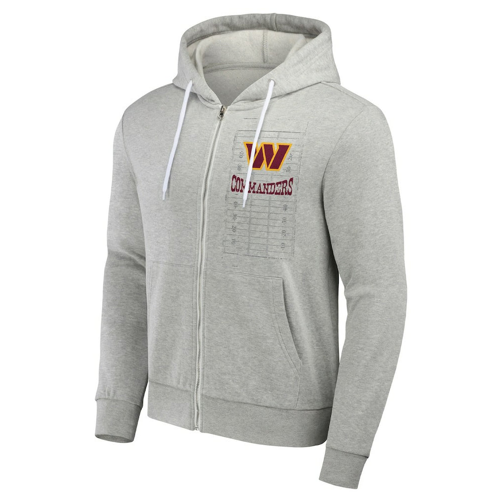 Washington Commanders NFL x Darius Rucker Collection Domestic Full-Zip Hoodie Heather Gray - Fanatics