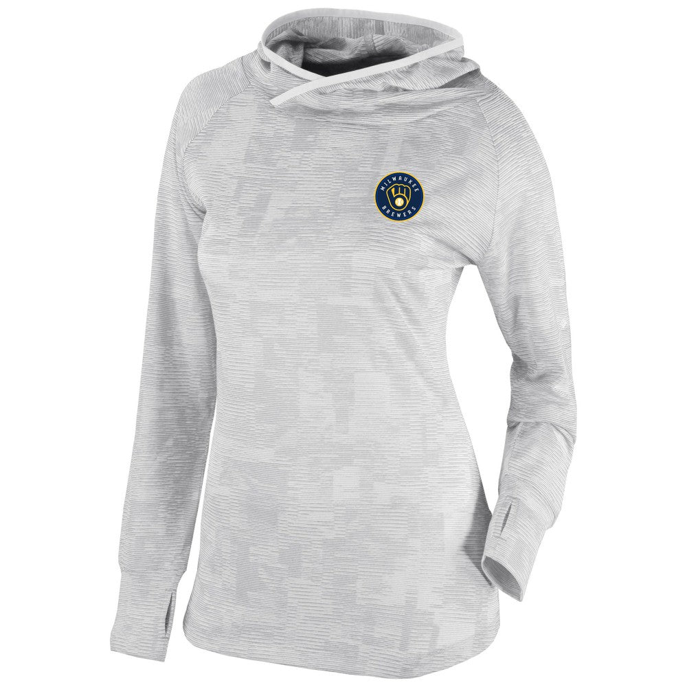 Milwaukee Brewers Columbia Women's Omni-Wick Sunday Ball Pullover Hoodie Clearance