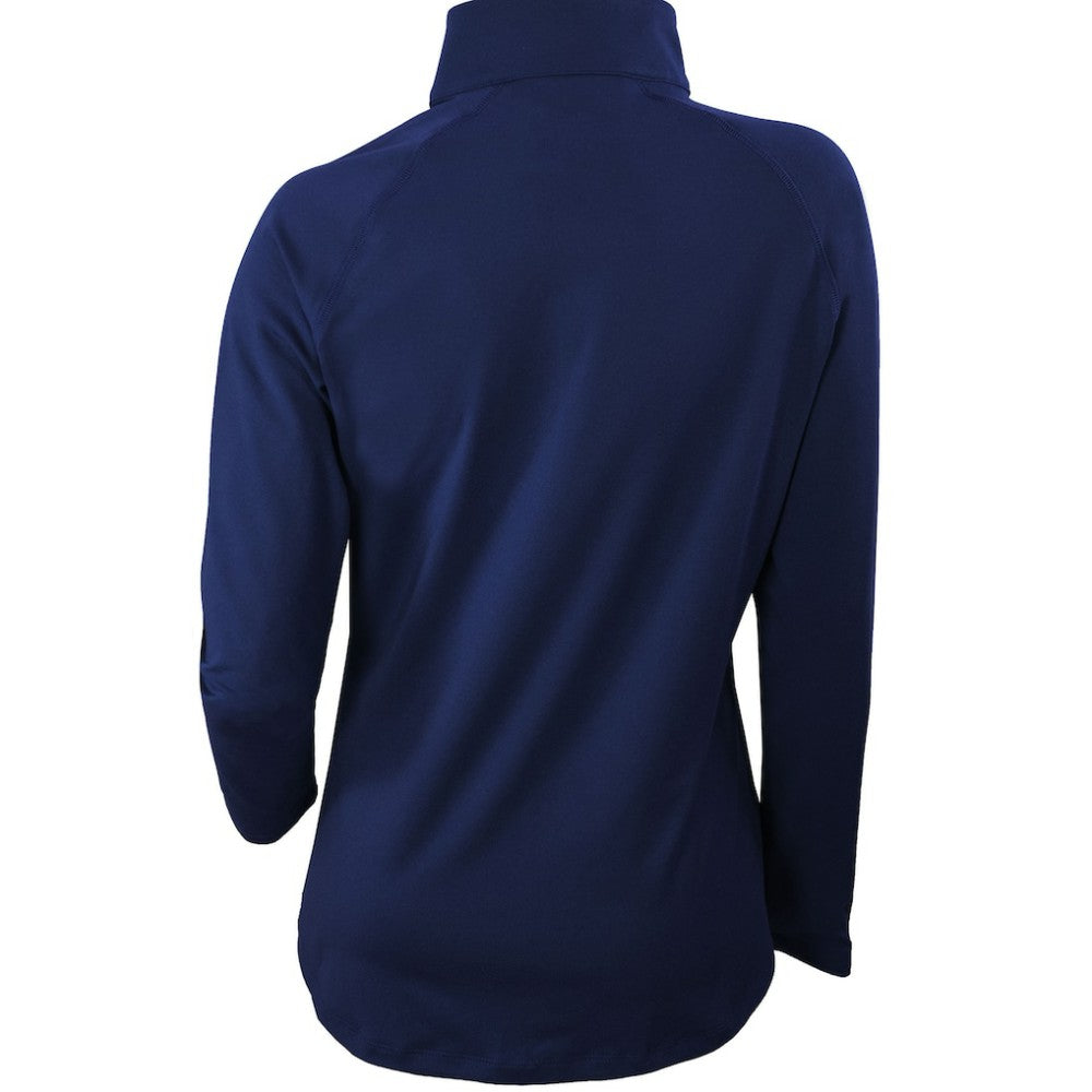 Atlanta Braves Columbia Women's Omni-Wick Outward Nine Quarter-Zip Pullover Top On Sale