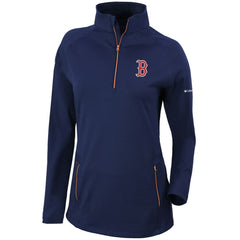 Boston Red Sox Columbia Women's Omni-Wick Outward Nine Quarter-Zip Pullover Top Sale