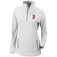 Boston Red Sox Columbia Women's Omni-Wick Outward Nine Quarter-Zip Pullover Top Clearance