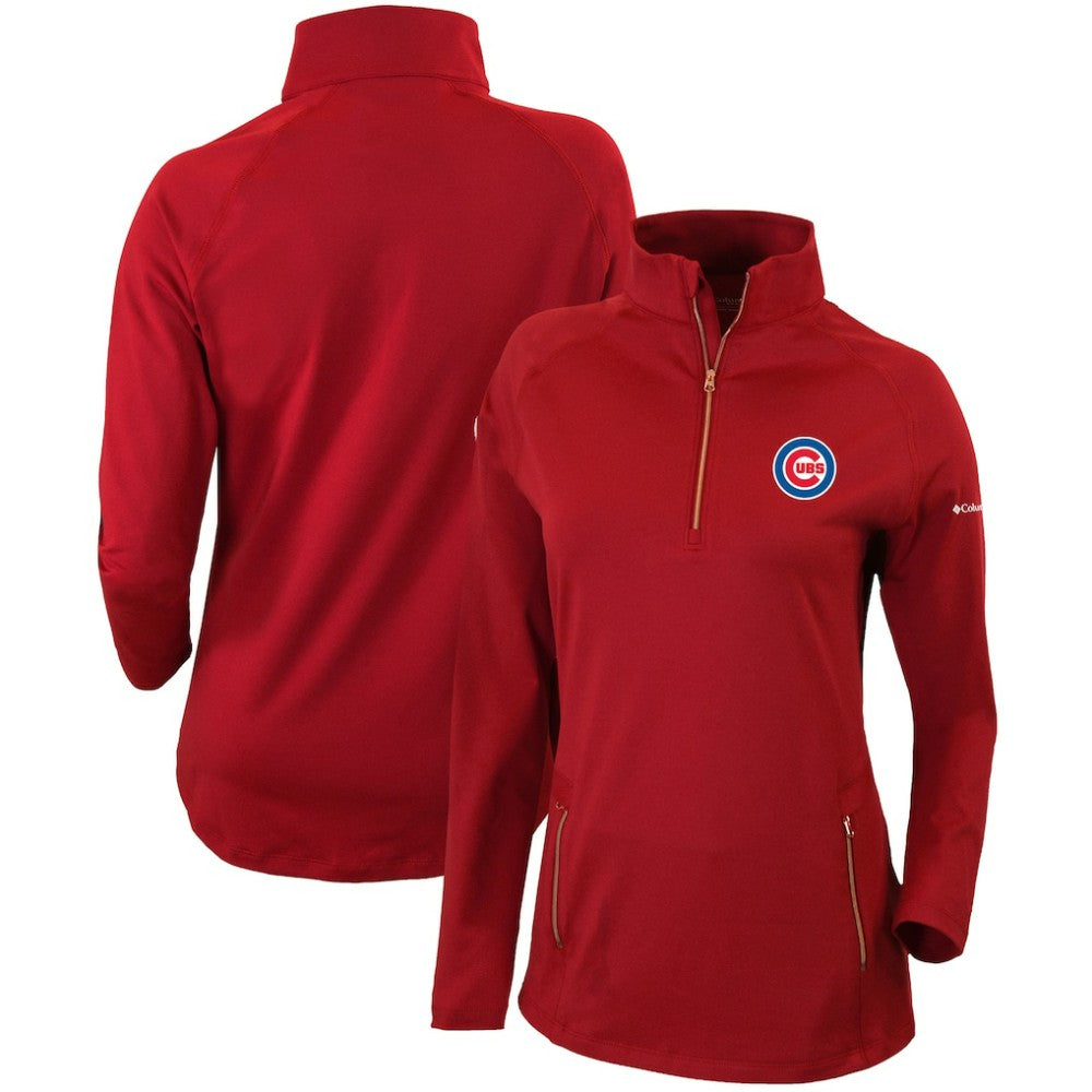 Chicago Cubs Columbia Women's Omni-Wick Outward Nine Quarter-Zip Pullover Top for sale