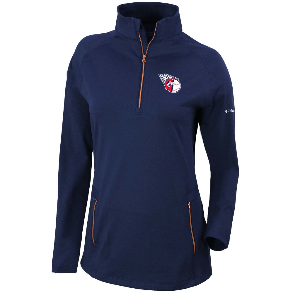 Cleveland Guardians Columbia Women's Omni-Wick Outward Nine Quarter-Zip Pullover Top discount