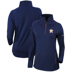 Houston Astros Columbia Women's Omni-Wick Outward Nine Quarter-Zip Pullover Top discount