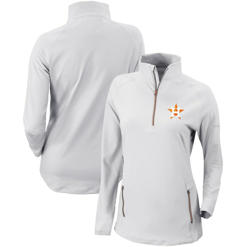 Houston Astros Columbia Women's Omni-Wick Outward Nine Quarter-Zip Pullover Top Near Me