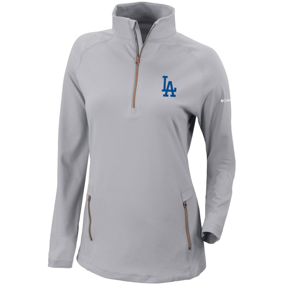 Los Angeles Dodgers Columbia Women's Omni-Wick Outward Nine Quarter-Zip Pullover Top Online