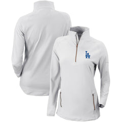Los Angeles Dodgers Columbia Women's Omni-Wick Outward Nine Quarter-Zip Pullover Top On Sale