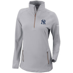 New York Yankees Columbia Women's Omni-Wick Outward Nine Quarter-Zip Pullover Top On Sale
