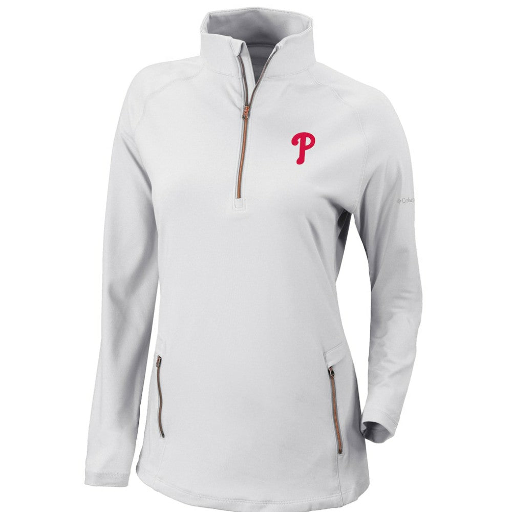 Philadelphia Phillies Columbia Women's Omni-Wick Outward Nine Quarter-Zip Pullover Top Online