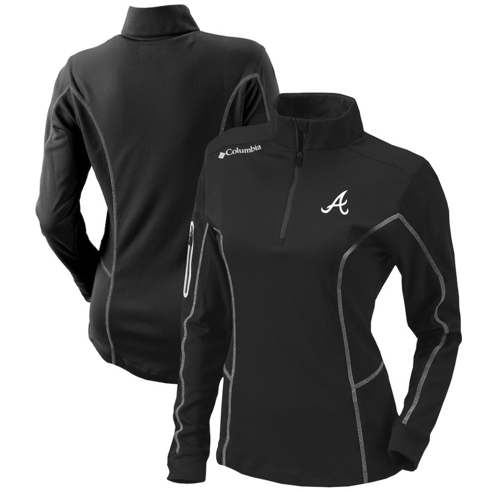 Atlanta Braves Columbia Women's Omni-Wick Shotgun Quarter-Zip Pullover Top Sale