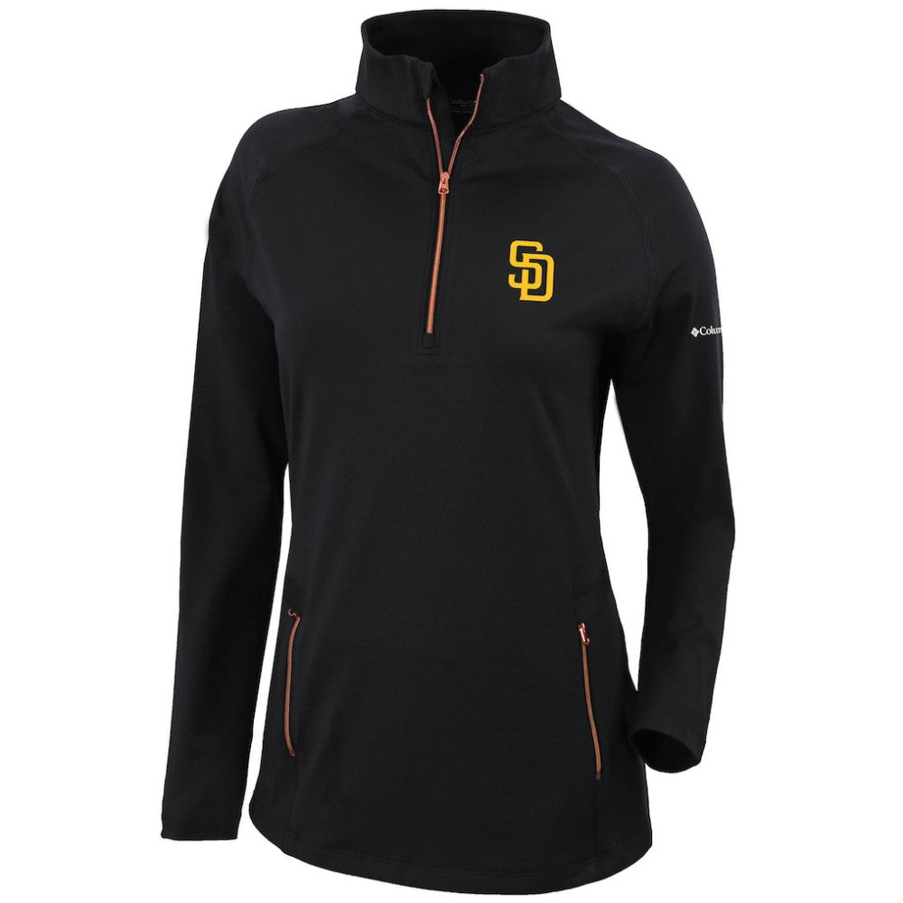 San Diego Padres Columbia Women's Omni-Wick Outward Nine Quarter-Zip Pullover Top Clearance