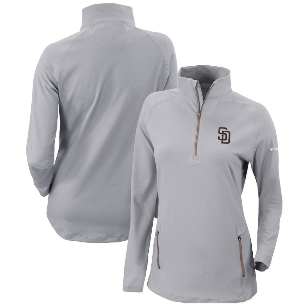 San Diego Padres Columbia Women's Omni-Wick Outward Nine Quarter-Zip Pullover Top Lifestyle