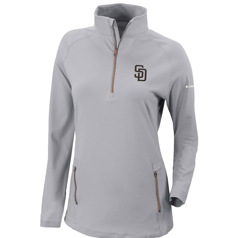 San Diego Padres Columbia Women's Omni-Wick Outward Nine Quarter-Zip Pullover Top Lifestyle