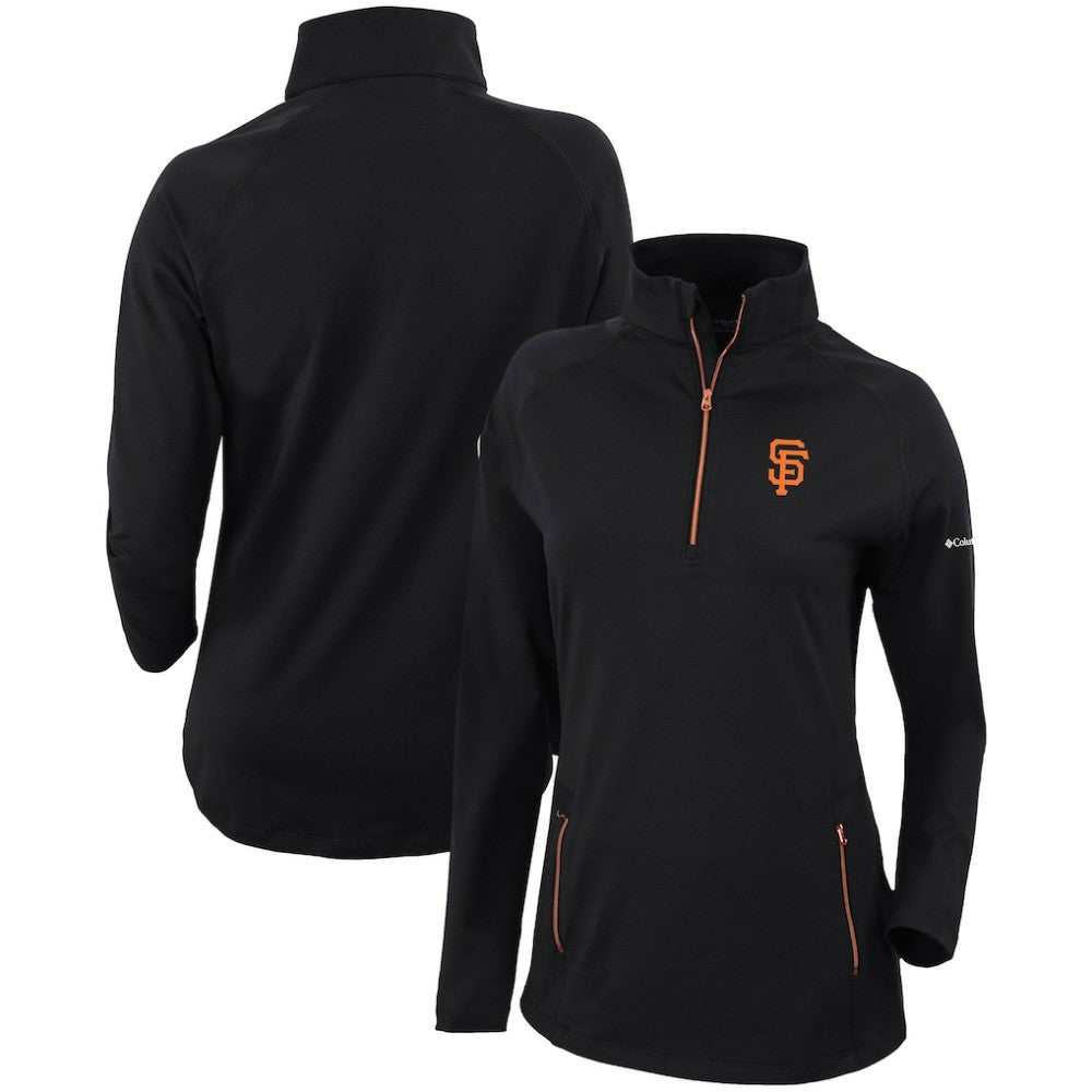 San Francisco Giants Columbia Women's Omni-Wick Outward Nine Quarter-Zip Pullover Top for sale
