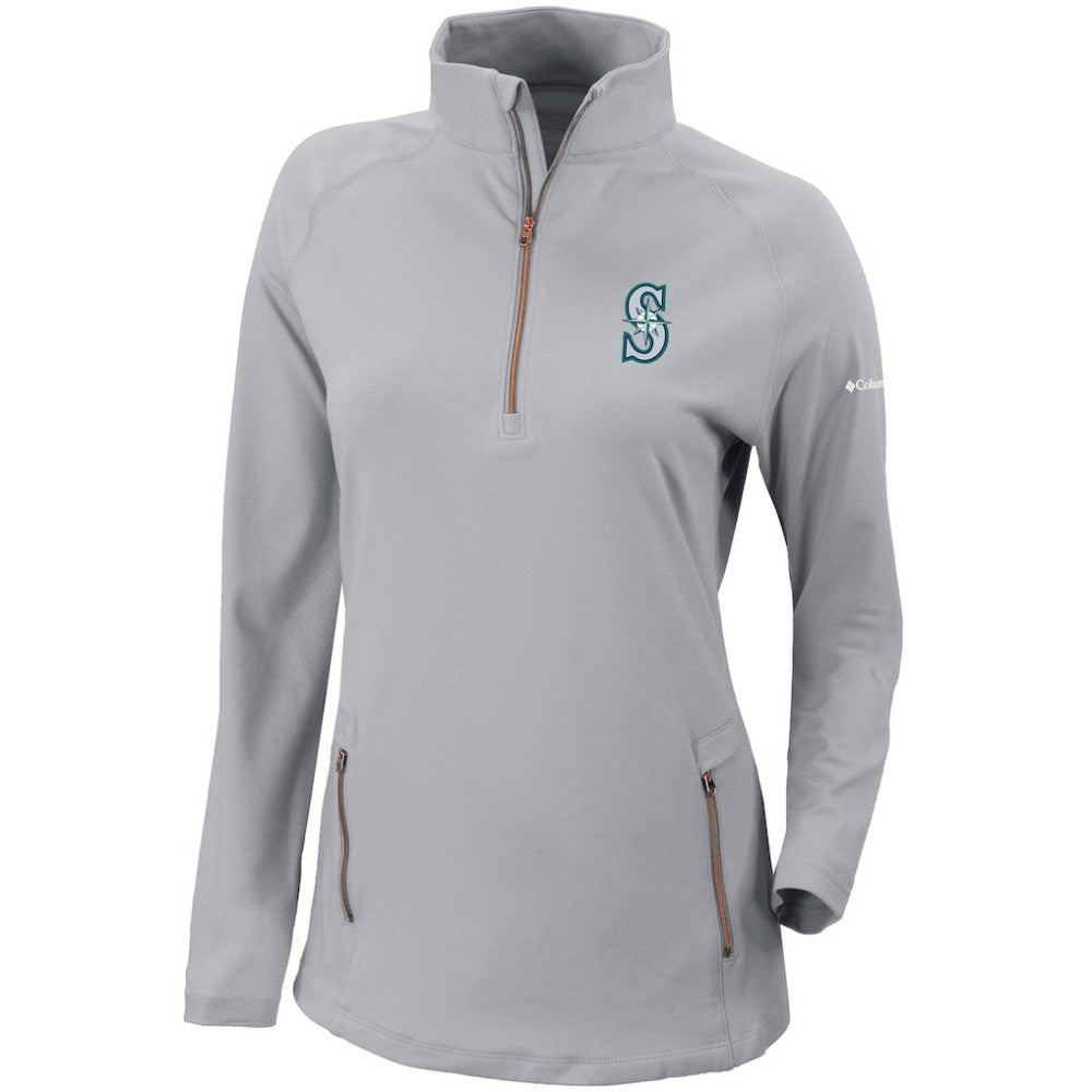 Seattle Mariners Columbia Women's Omni-Wick Outward Nine Quarter-Zip Pullover Top Sale