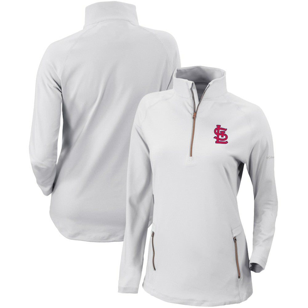 St. Louis Cardinals Columbia Women's Omni-Wick Outward Nine Quarter-Zip Pullover Top Near Me