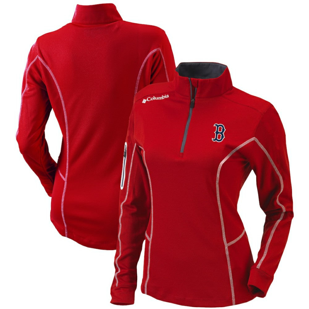 Boston Red Sox Columbia Women's Omni-Wick Shotgun Quarter-Zip Pullover Top for sale