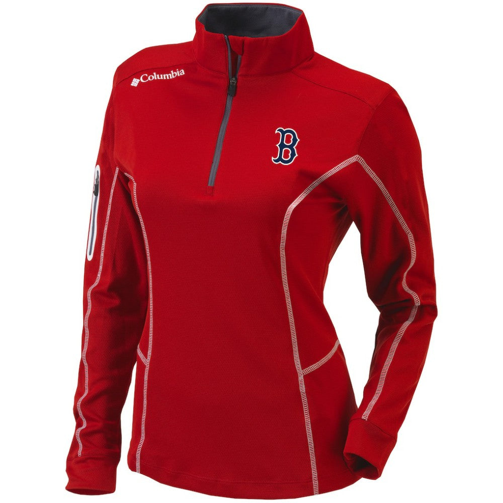 Boston Red Sox Columbia Women's Omni-Wick Shotgun Quarter-Zip Pullover Top for sale