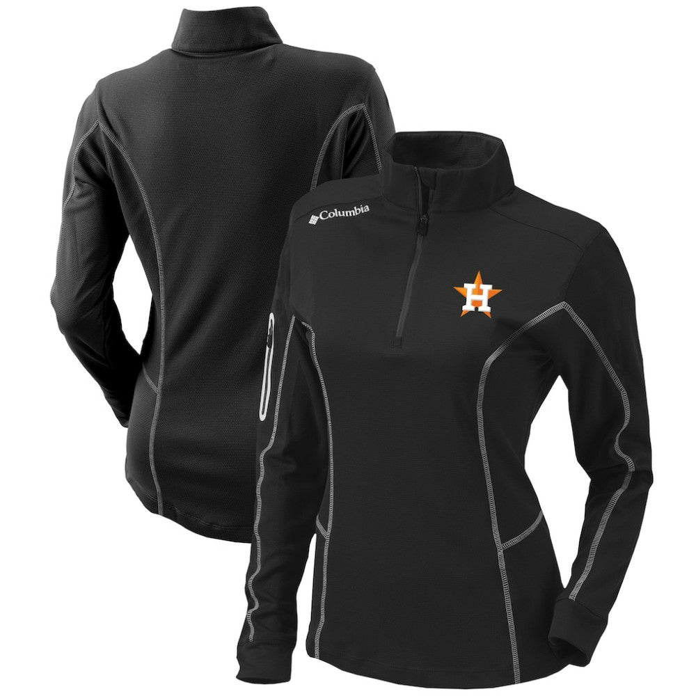 Houston Astros Columbia Women's Omni-Wick Shotgun Quarter-Zip Pullover Top Clearance