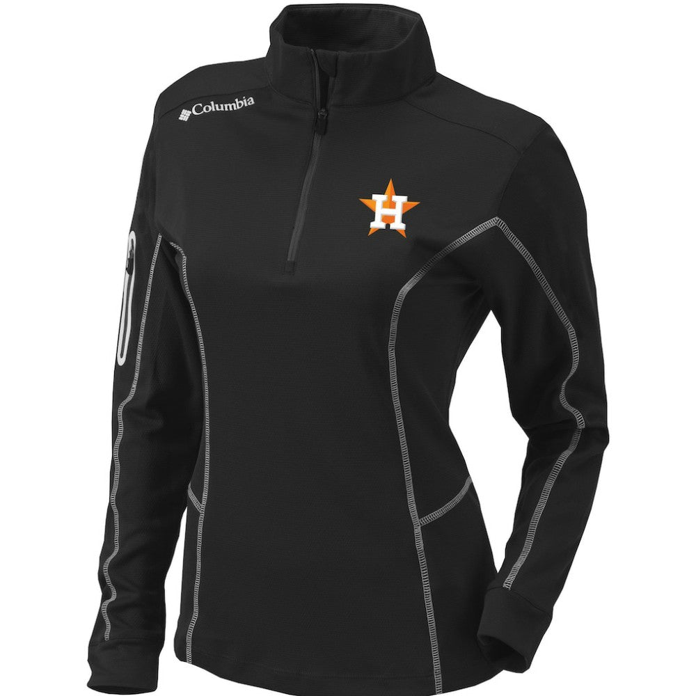Houston Astros Columbia Women's Omni-Wick Shotgun Quarter-Zip Pullover Top Clearance