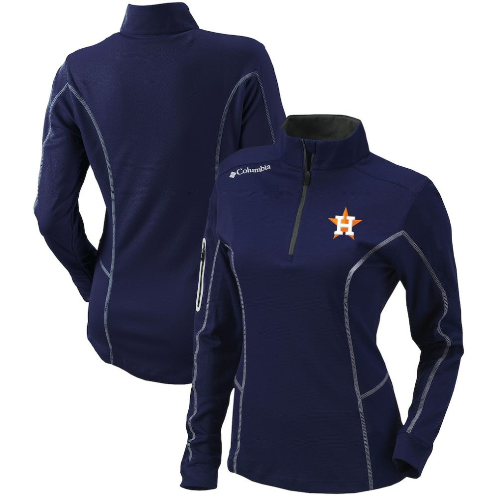Houston Astros Columbia Women's Omni-Wick Shotgun Quarter-Zip Pullover Top Sale