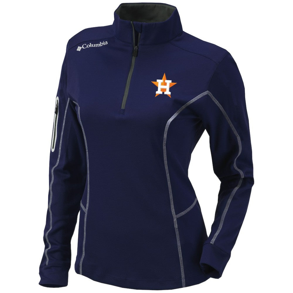 Houston Astros Columbia Women's Omni-Wick Shotgun Quarter-Zip Pullover Top Sale