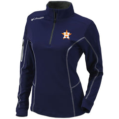 Houston Astros Columbia Women's Omni-Wick Shotgun Quarter-Zip Pullover Top Sale